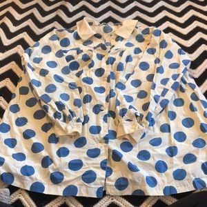 Vintage polka dot button-up shirt